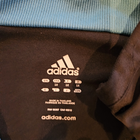 Adidas Grey/Blue Zip up Jacket - Picture 4 of 6